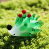 Crrezhai Hand-Blown Glass Hedgehog Decor: Handmade Crystal Animal Statue Room