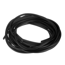 M METERXITY Natural Latex Rubber Tubing, 5/64" [1.7mm] ID x 11/64" [4.5mm] OD 20ft Length Latex Hose Tube for Home/Laboratory/Sporting, Highly Elastic Band Tubes [Black]