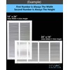 12"w X 18"h Steel Return Air Grilles - Sidewall and