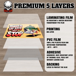 That's My Ass Bro Stop | Bumper Sticker or Car Magnet | Vintage Funny Fishing Yellow Magnetic Bumper for Cars [7.5x3.75]