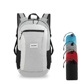 MONTCAMPER Hiking Daypack - Lightweight & Water-Resistant Portable Backpack for Travel, Camping, Outdoor Adventures(16L, grey)