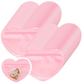 XJWWHZ 240Pcs Heart Small Jewellery Bags, 2x3 inch Mini Packaging Bag for Jewelry Earring Bracelet, Mylar Mini Bags for Small Business for Valentine’s Day, Christmas