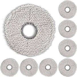 8pcs Mop Pads for E COVACS X1 Omni/X1 Turbo/T20 Omni/T10 Omni/X2 Omni/T30S/N30 Pro Omni/N30 Omni/T30S AI/T30S Pro/T30S CARE/T50 OMNI/T50 PRO Omni/Yeedi m12 pro+ Mop Pads