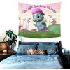 FENDROM Gaslight Gatekeep Girlboss Bibble Pink Meme Tapestry For Bedroom