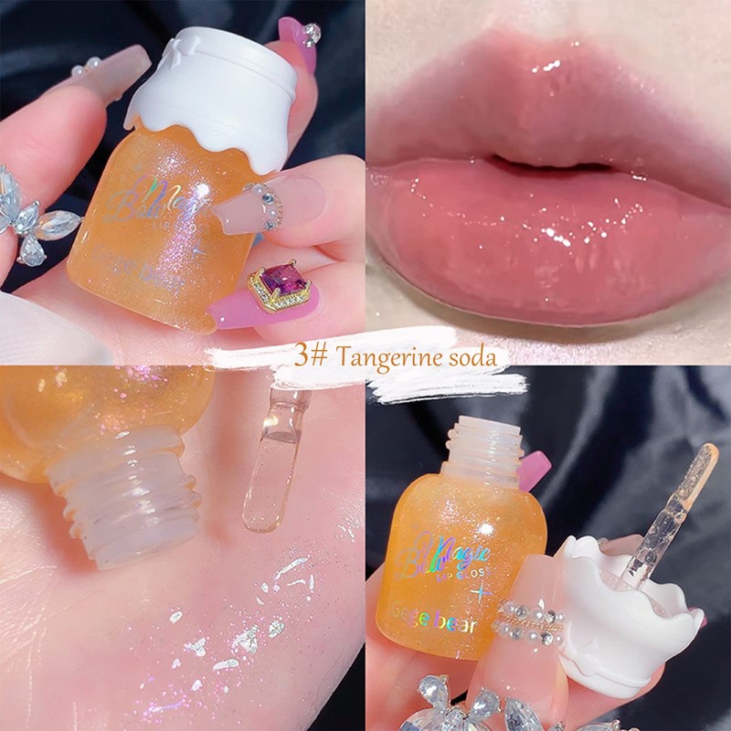 5 Colours Shimmer Lip Gloss Set Mrettick Hydrating Lip Glow