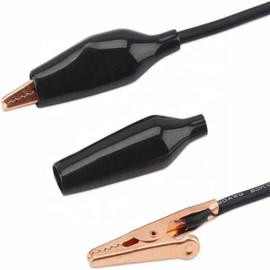 20 Pieces Crocodile Clips with Cable Test Lead Set, Double Terminals Test Lead (50 cm)