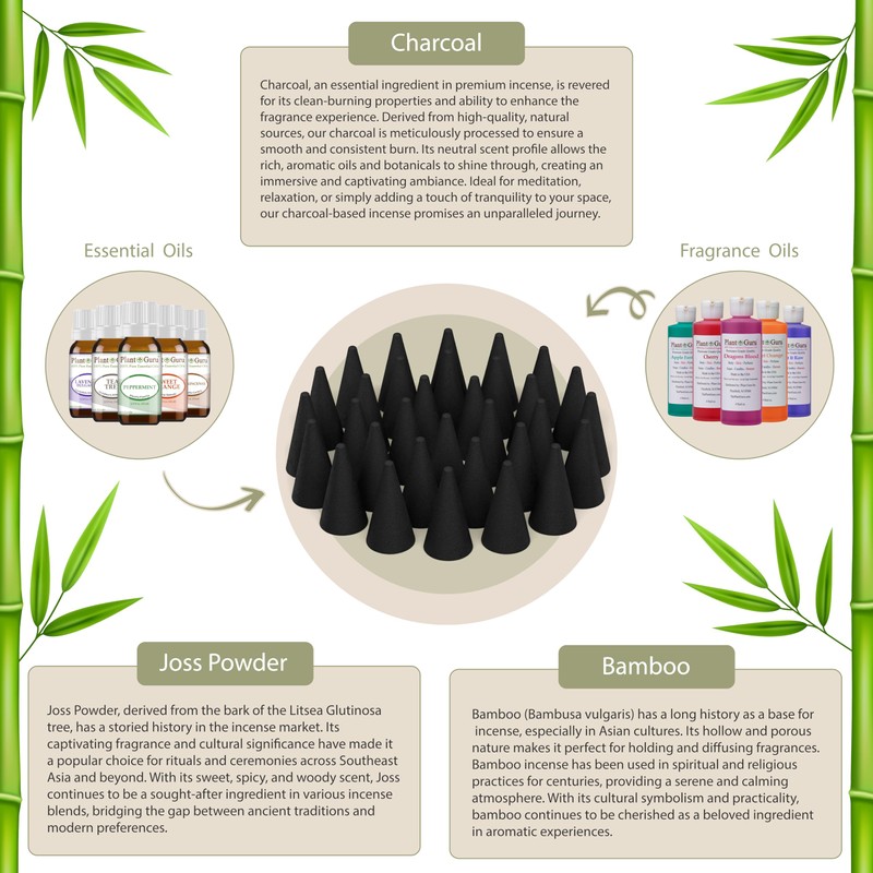 Balsam and Cedar Charcoal Incense Cones 1" TOPFLOW - 100