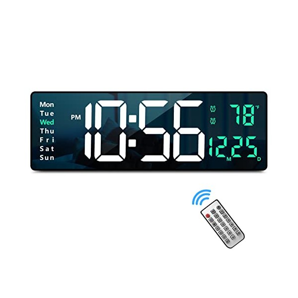 Digital Wall Clock Large Display, 16.2 Inch Large Wall Clocks,