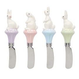 Oneida 898200 Bunny Hop 4-Piece Cheese Spreader Set, MultiColor