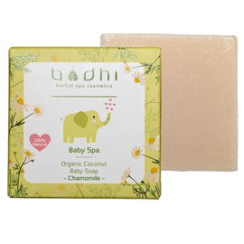 Bodhi® Naturseife für Baby und Kinder KAMILLE 50g / Hautpflege für zarte Babyhaut, mit Organic Kokosnuss-Öl, Kinderseife stück/Bio & Vegan