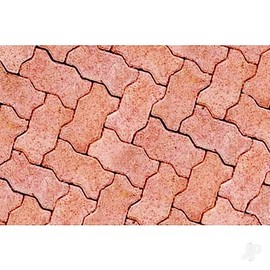 PATTERNED PLASTIC SHEET 2-PACK -- INTERLOCKING PAVING 7-1/2 X 12" 19.1 X 30.5CM