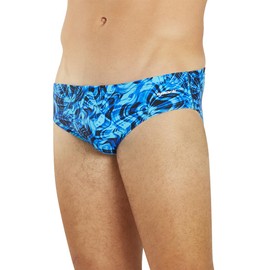 Sporti Solid Swim Brief - Mens Swim Briefs - Athletic Swimsuit Training for Swimmers - Competition Pool Training Briefs for Men - Blue - 38
