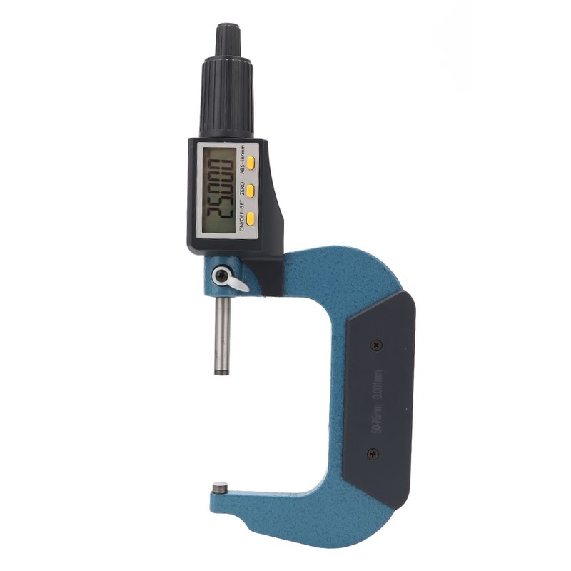 Chrome Plated Alloy Digital Display Low Error Micrometer 0.001mm Resolution