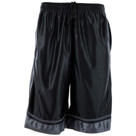 ChoiceApparel Mens Two Tone Training/Basketball Shorts with Pockets (S up to 4XL) (3XL, Zipper-Black/Grey)