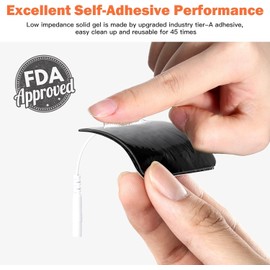 Lanieney 48 Pack 2''x2'' TENS Unit Replacement Pads Reuse More Than 45 Times, Premium Self-Adhesive Electrodes Pads with Non-Irritating Design for Electrotherapy, Compatible with AUVON TENS, TENS 7000