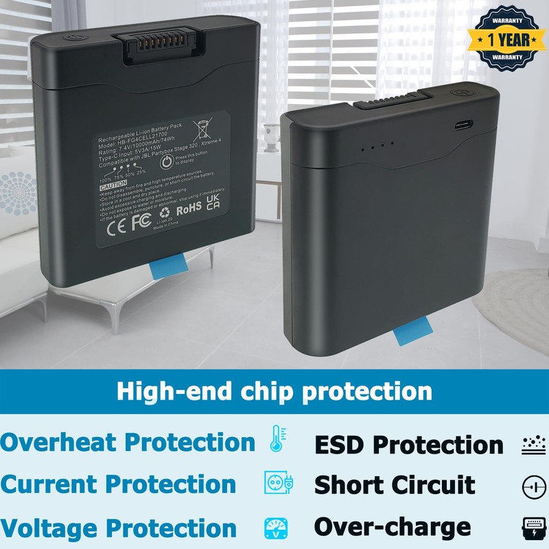 LAQUEENA Xtreme4 Battery Compatible with PartyBox Stage 320 & Xtreme