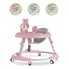 Caminador Bebé:plegable Compacto, Música, Ajustable, Seguro