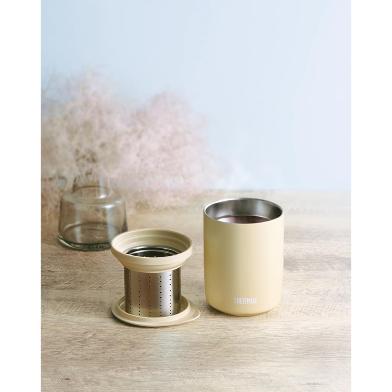 【With Tea Strainer】 THERMOS Vacuum Insulated Tea Tumbler 500ml Sand