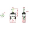 Car Toggle Switch SPST 2 Pin On/Off Switch DC 12