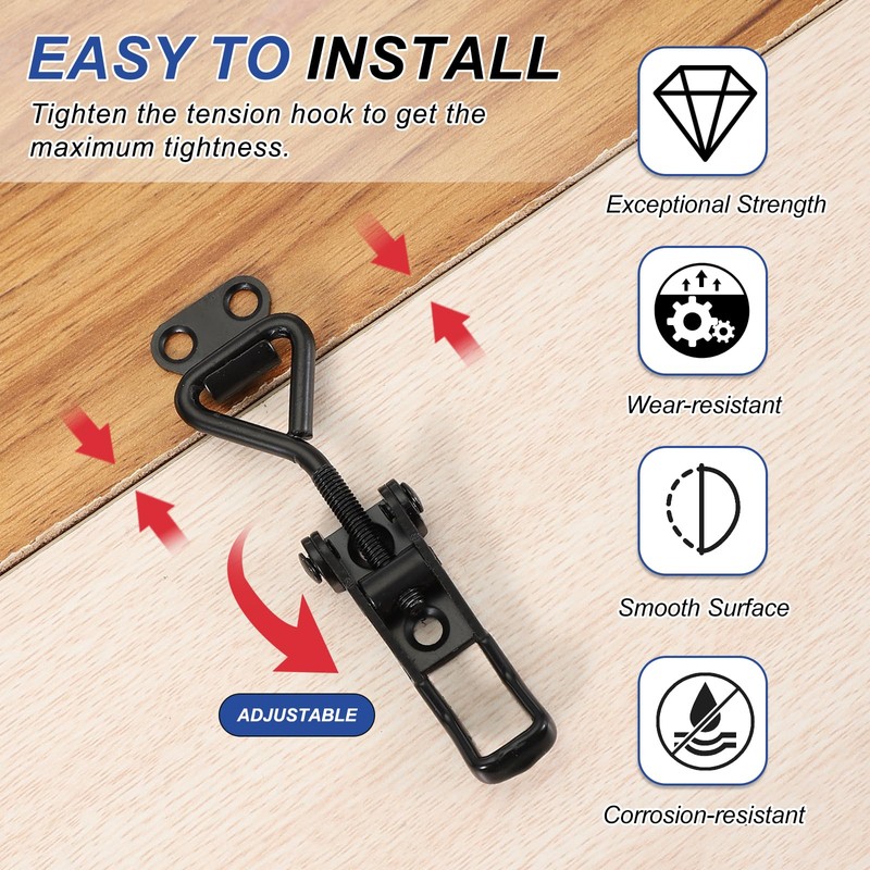 PATIKIL Toggle Latch Clamp 4002 Style, 2 Pcs Stainless Steel
