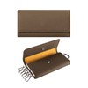 HANATORA PKC Genuine Leather Key Case, Trifold, 2 Buttons, 6