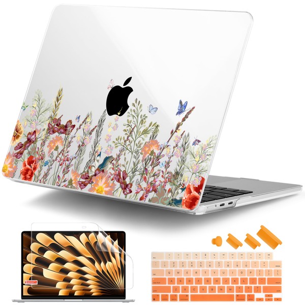 DONGKE Compatible with M2 MacBook Air 15 inch Case 2023