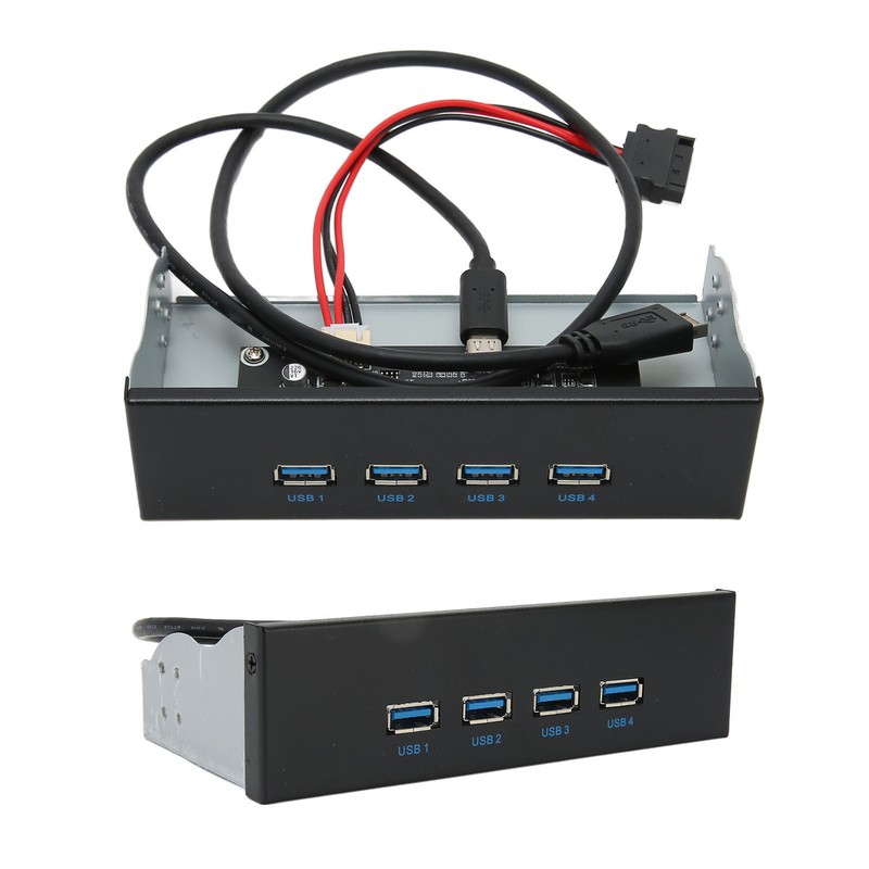 USB 3.2 Front Panel Hub 5.25in 4 Ports 10Gbps Stable