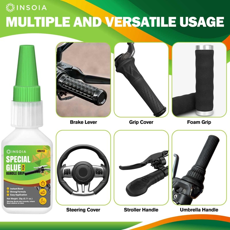Grip Glue, 20g Quick Dry Handlebar Grip Adhesive for Motorcycle,