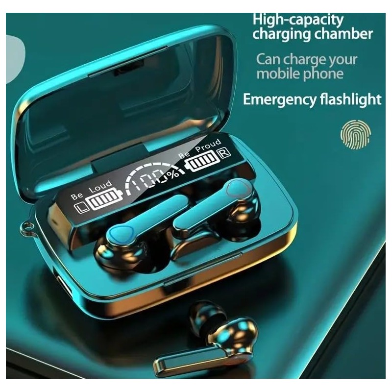 AURICULARES/HEADPHONES TRUE TWS PANTALLA DIGITAL INTRAUDITIVOS M19