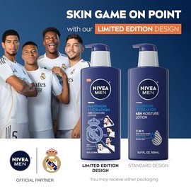 NIVEA Men Maximum Hydration Lotion for Dry Skin, 3 in 1 Body, Face and Hands Sea Minerals 16.9 Ounce