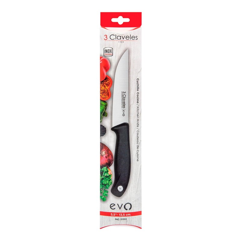 3 CLAVELES CUCHILLO COCINA Evo PL. 13,5 cm - 5,5"