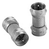 Poppstar 2x Sat Adapter F-connector (F-male to F-male), for coaxial