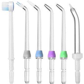 Flosser Replacement Tips for Waterpik Water Flosser, High-Pressure Water Flosser Tip Replacement, Compatible with Waterpik Oral Irrigator (6 Piece Set)