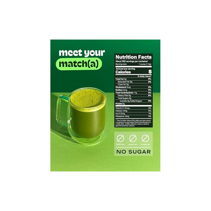 Organic Matcha Powder - Pure Green Tea for Lattes &