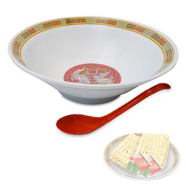 MMmall Ramen Donburi Ramen Donburi Plastic The Chinese Noodle Bowl with Long Astrange that Won't Sink to the Bottom (Large, Chinese Noodle Astragus Set)