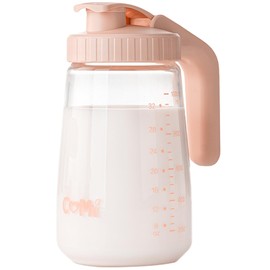 COMI 34oz Breast Milk Pitcher,No Leak Breast Milk Storage Containers for Fridge,Resistant to Heat and Cold,Wide Mouth Breastfeeding Essentials with Sealing Ring,Baby Formula Maker,Pink