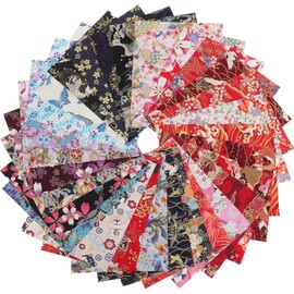 Ciieeo Japanese Quilting Fabric Japanese Fat Quarters Home Gadgets 30 Sheets Crafts Fabric Patchwork Printing Square Patchwork DIY Crafts Ornaments House Gadgets Floral Cotton Fabric