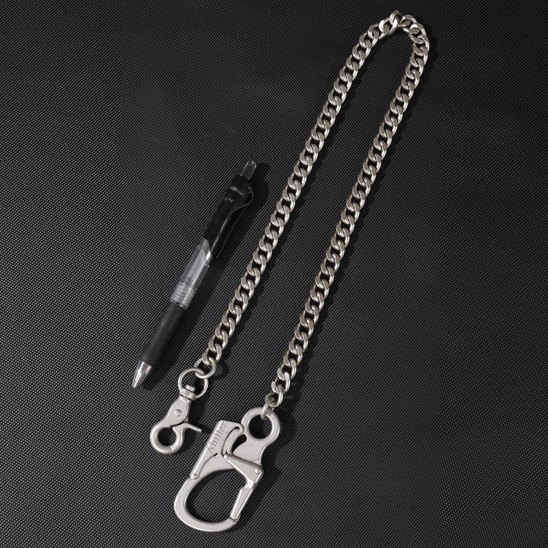 [Ahiller] Sturdy Wallet Chain, [Double Locking Carabiner, Stainless Steel Chain],