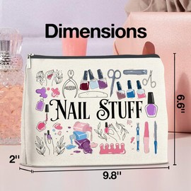 UPNEGE Nail Tech Makeup Bag Gifts for Women Nail Technician Artist Manicurist Cosmetic Bag Zipper Makeup Pouch