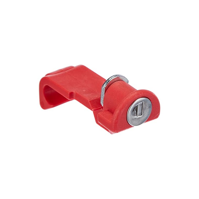 KlickFix Accessory button red with lock, black, 27.5 x 2.10