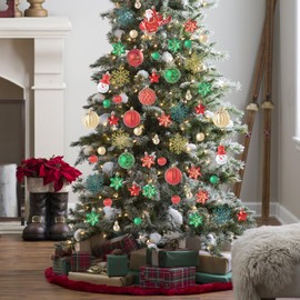 70-Piece Christmas Ornaments Set, Red, Green and Gold Christmas Baubles, Christmas Decoration Set, Christmas Tree Baubles, Christmas Tree Decoration Set, Christmas Tree Decoration Hanging Tree