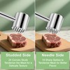 2-in-1 Heavy Duty Meat Tenderizer Hammer,Real 316L Stainless Steel Meat