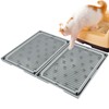 Rarenut 2-Pack Expandable Interlocking Cat Litter Mat 16.5"x11.2" Durable Plastic