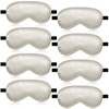 8 Pcs Silk Sleep Mask Soft Plush Eye Cover for