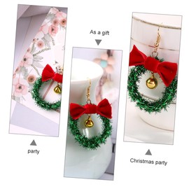 KONTONTY Gold Christmas Garland Bell Earrings Stylish Dangle Earrings Design Present for Women