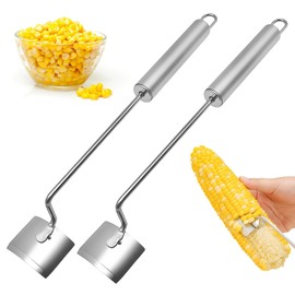 Corn Peeler,Stainless Steel Corn Stripping Tool,Corn Peeler for Corn on the Cob, Easy to Clean,Corn Cutter,Corn Cob Peeler as Gift for Women (2PCS)