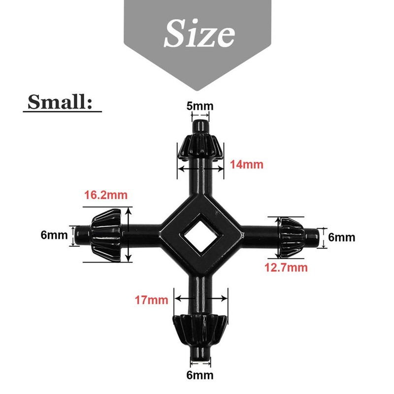 Mesee Universal Chuck Key Set, 4 Ways Drill Press Chuck