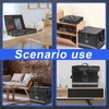 EXLIFBAG 2 Layer File Box with Lock, Portable Document Organizer