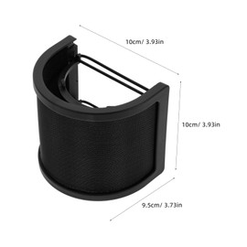 Totority Double Layer Microphone Windscreen Cover u Shape Pop Filter for Handheld Microphone Noise Reduction Shield for Recording Broadcasting and Video Production