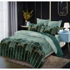 Luofanfei Geometric Bed Linen 2/3 Piece Checked Botanical Floral Pattern
